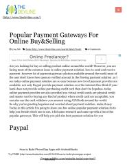 Popular Payment Gateways For Online Buy&Selling _ Thedevline - Place of Inspiration.pdf