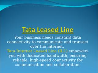 Tata Leased Line.ppt