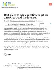 Best place to ask a question to get an answer around the internet _ Thedevline - Place of Inspiration.pdf